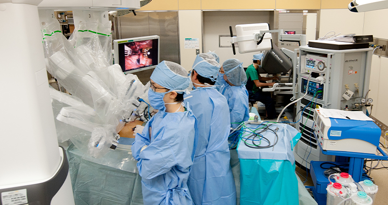 ロボット手術中の風景